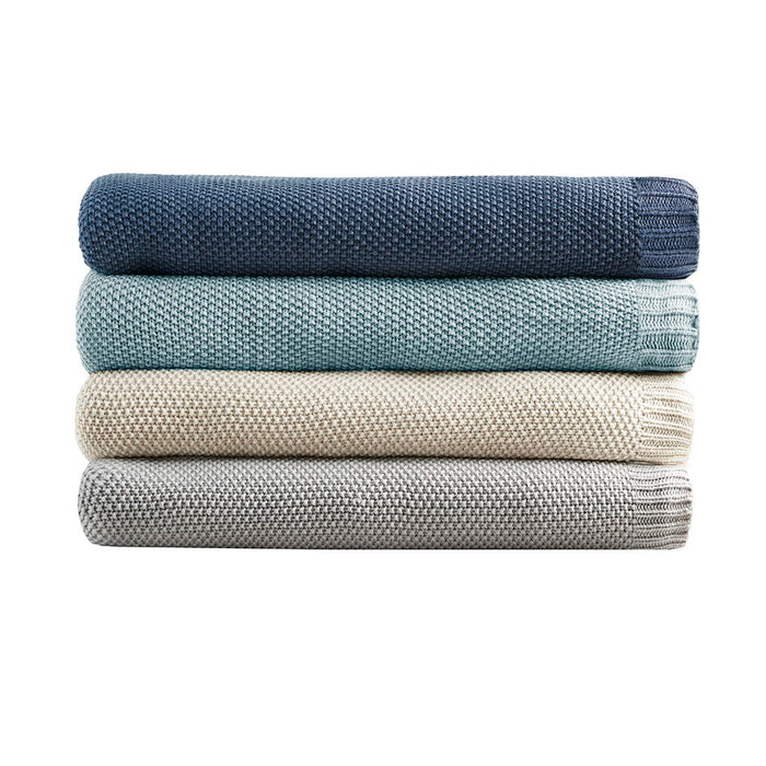 Bree Knit - Twin Blanket - Light Blue