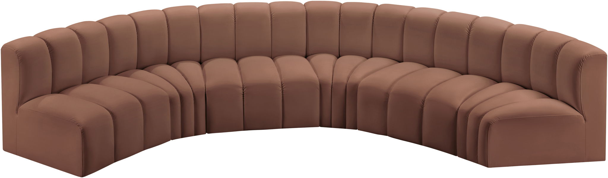Arc - Faux Leather 6 Piece U-Shaped Modular Sofa - Simple Home Plus