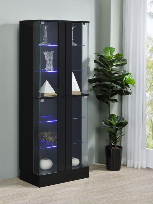 Cabra - 4-door LED Curio Display Cabinet - Simple Home Plus