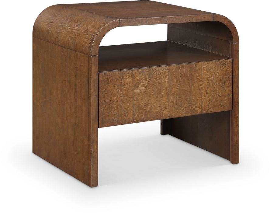 Giada - Solid Wood And Veneer Nightstand - Simple Home Plus