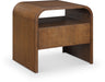 Giada - Solid Wood And Veneer Nightstand - Simple Home Plus