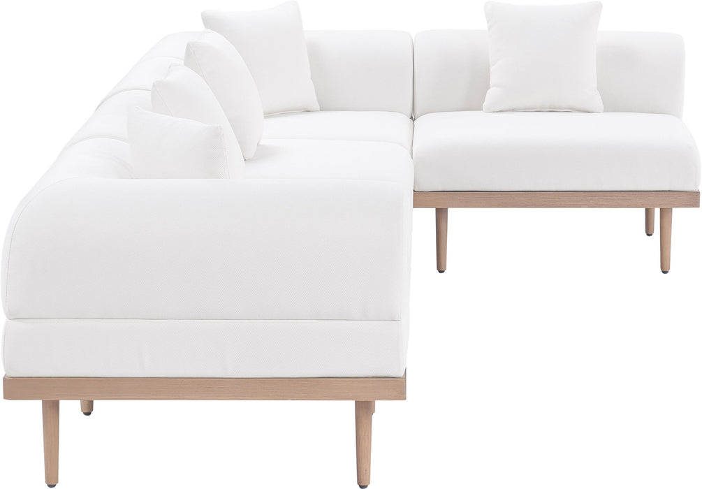 Laguna - 5 Piece 106.5" Upholstered Outdoor Patio Modular Sectional - Simple Home Plus