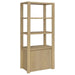 Laurelton - 3-Shelf Media Tower Tall Pier Cabinet - Light Oak - Simple Home Plus