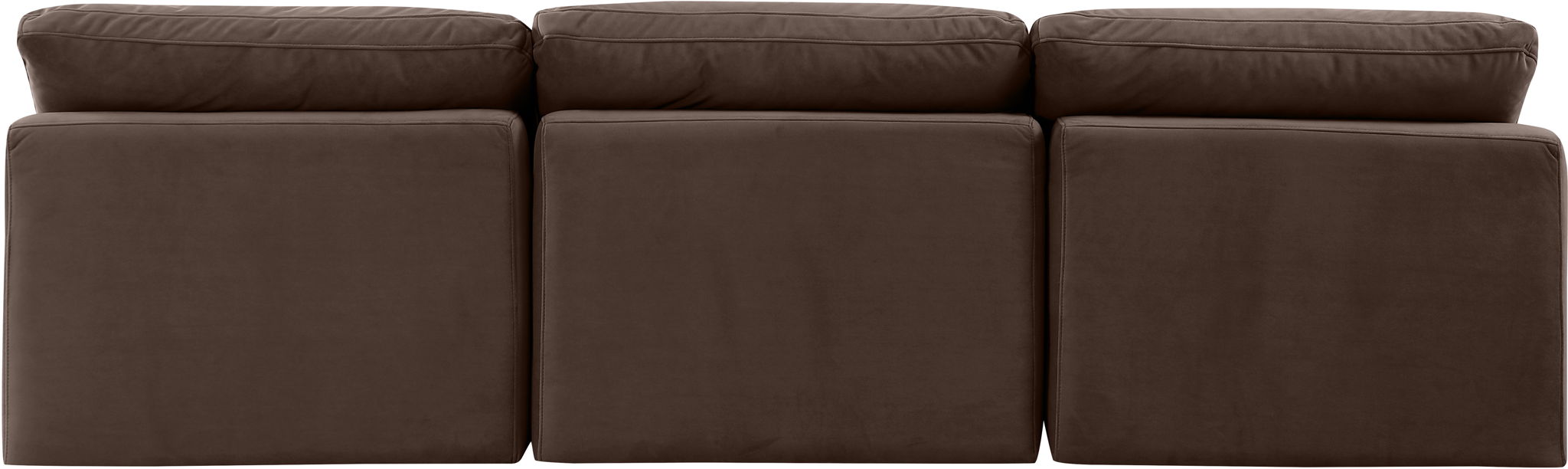 Indulge - Velvet 3 Seat Modular Armless Sofa - Simple Home Plus