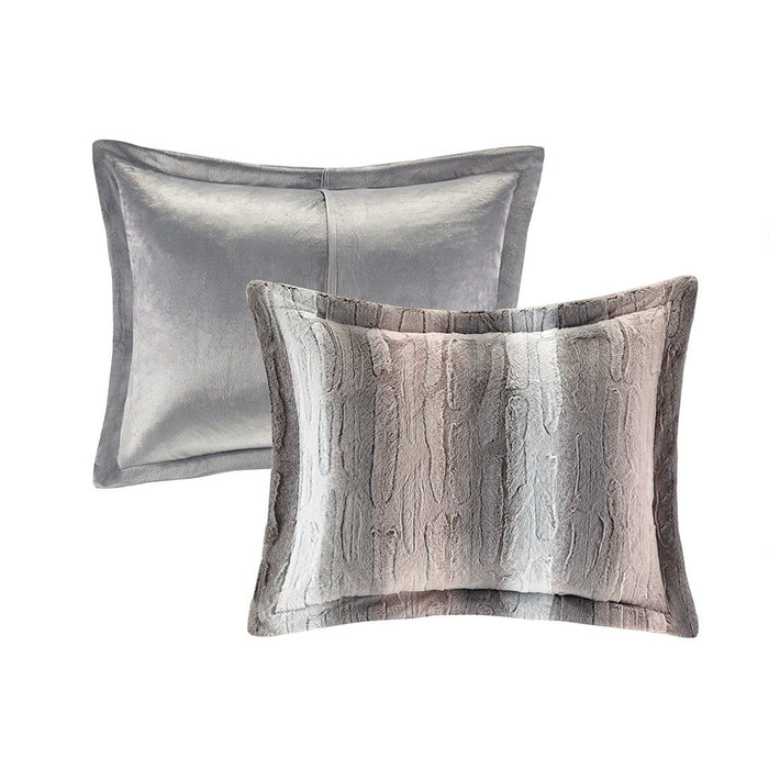 Zuri - King Comforter (Set of 4) - Blush / Gray - Simple Home Plus