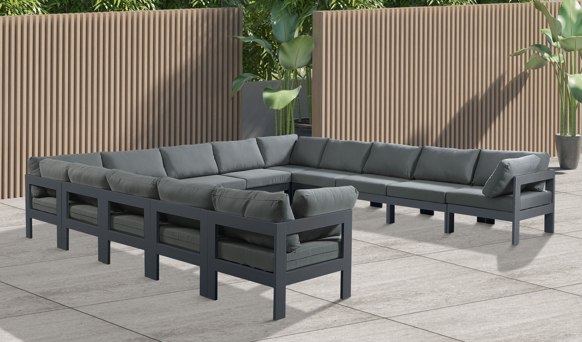 Nizuc - Outdoor Patio 13 Piece Modular Sectional With Gray Frame - Simple Home Plus