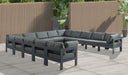 Nizuc - Outdoor Patio 13 Piece Modular Sectional With Gray Frame - Simple Home Plus