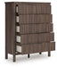 Pamytta - Brown - Five Drawer Wide Chest - Simple Home Plus