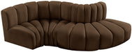 Arc - Velvet 4 Piece L-Shaped Modular Sofa - Simple Home Plus