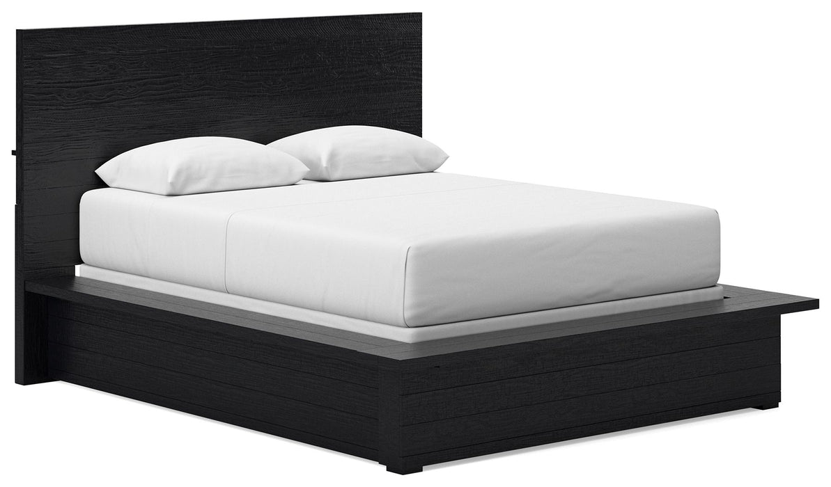 Londer - Black - Queen Panel Bed - Simple Home Plus