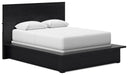 Londer - Black - Queen Panel Bed - Simple Home Plus
