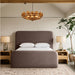 Fira - Linen Textured Fabric Upholstered Bed - Simple Home Plus