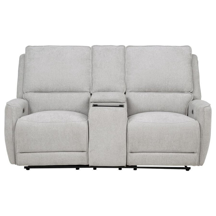 Sylmar - Chenille Upholstered Power Reclining Loveseat - Dove Gray - Simple Home Plus