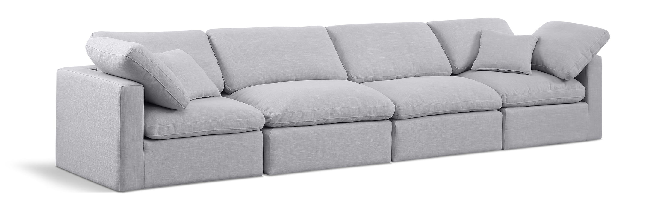 Indulge - Linen 4 Seat Modular Sofa - Simple Home Plus