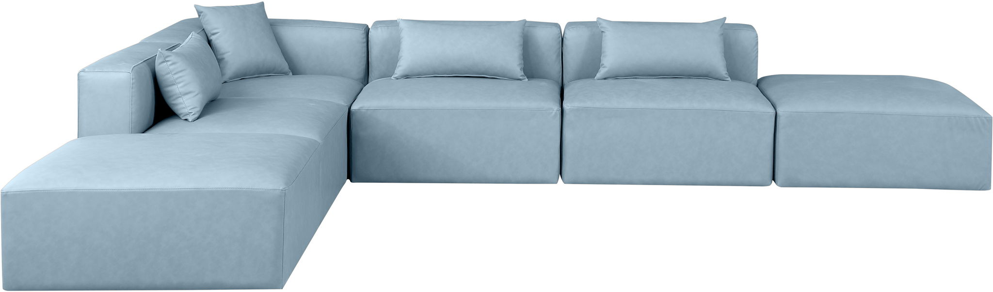 Cube - 6 Piece Modular Corner Armless Sectional - Simple Home Plus