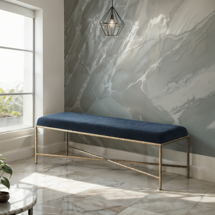 Valley - Bench With Gold Frame - Simple Home Plus
