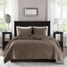 Harper - Reversible 3 Piece Coverlet Set - Taupe - Simple Home Plus