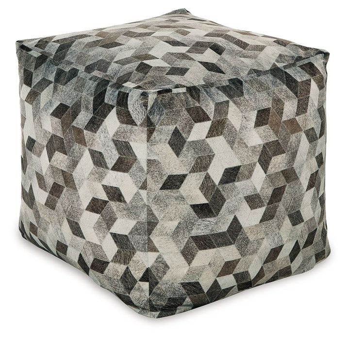 Albermarle - Gray / Brown - Pouf - Simple Home Plus