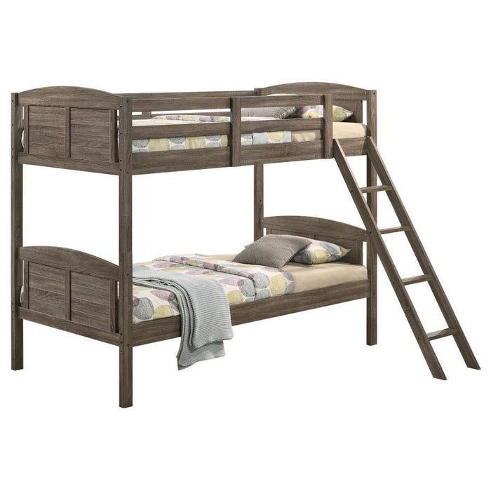 Flynn - Wood Bunk Bed With Mattress - Simple Home Plus