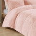 Malea - Twin Shaggy Comforter Mini Set - Blush - Simple Home Plus