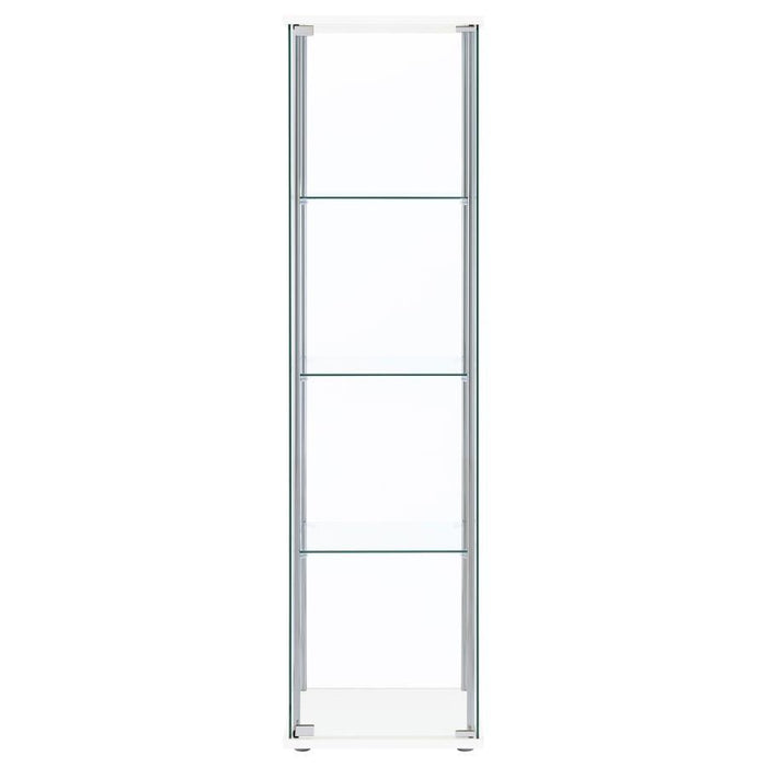Bellatrix - 4-Shelf Clear Glass Curio Cabinet - Simple Home Plus