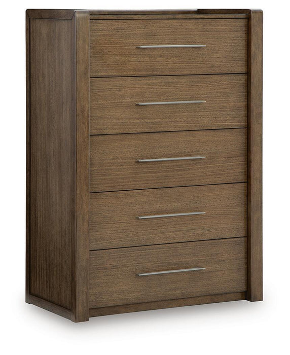 Marxmore - Five Drawer Chest - Brown - Simple Home Plus