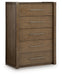 Marxmore - Five Drawer Chest - Brown - Simple Home Plus