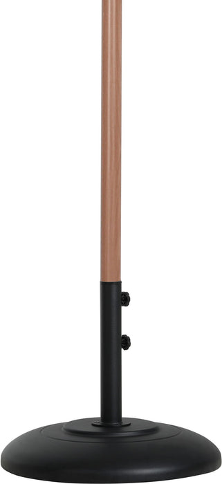 Fiji - Aluminum Patio Umbrella With Round Black And Teak Base - Simple Home Plus