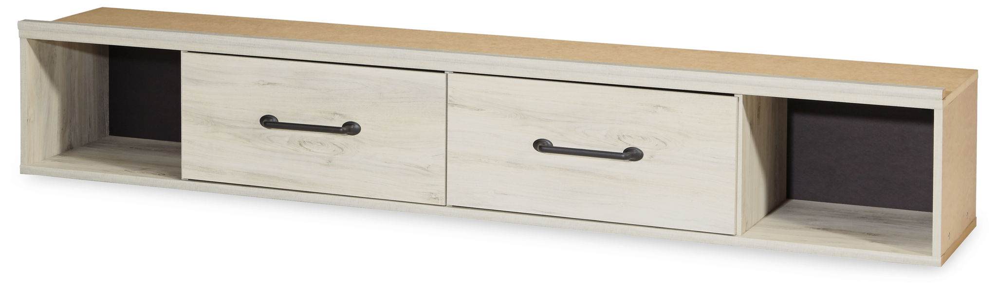 Cambeck - Q/K Side Storage w/Rail - Whitewash - Simple Home Plus