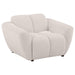 Destino - Chenille Upholstered Splayed Arm Accent Chair - Greige - Simple Home Plus