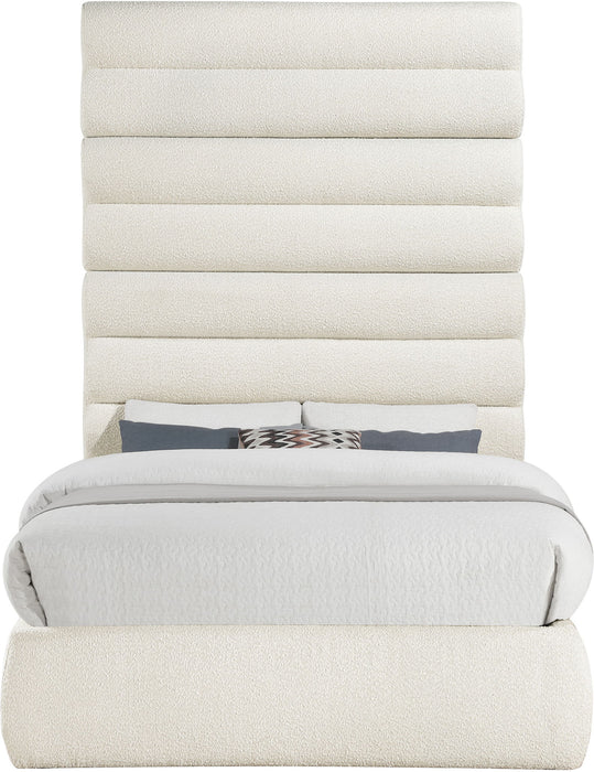 Adam - Boucle Fabric Bed With 89" Headboard - Simple Home Plus