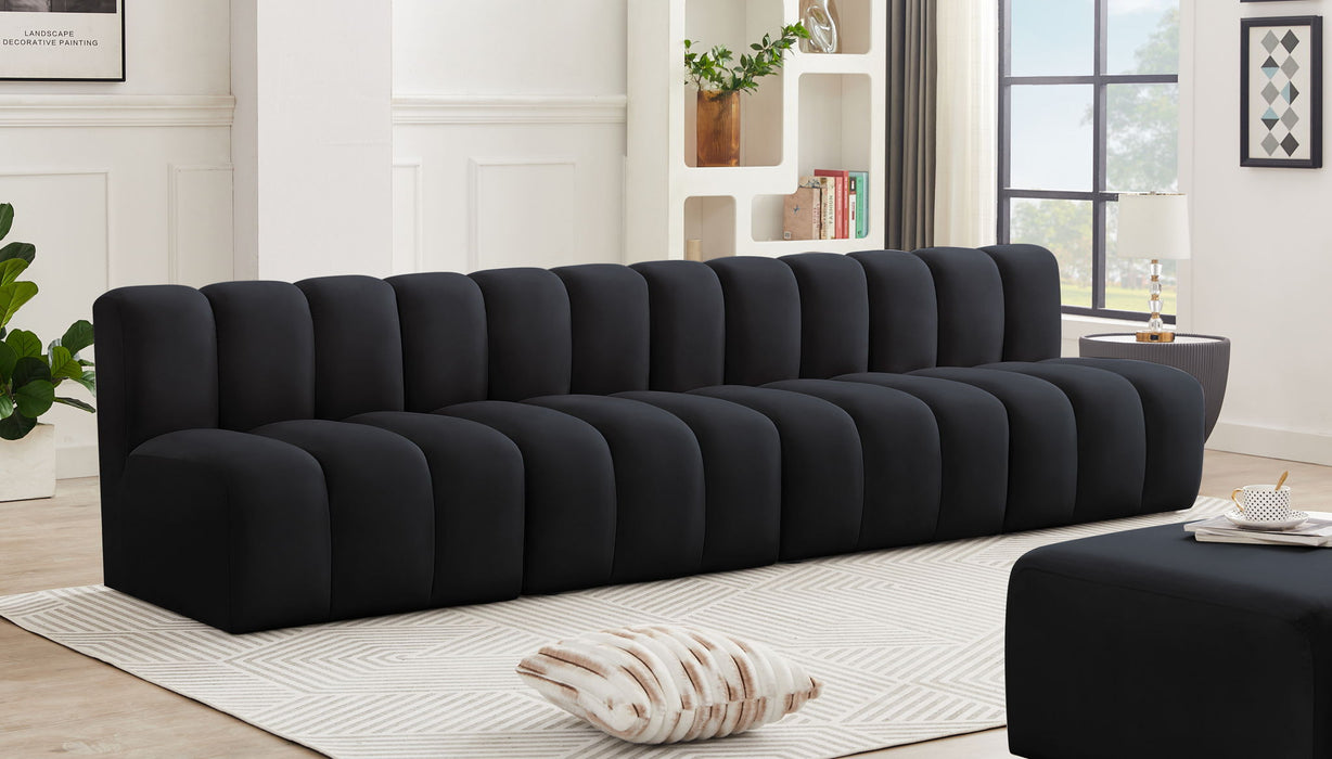 Arc - Velvet 4 Seats Modular Sofa - Simple Home Plus