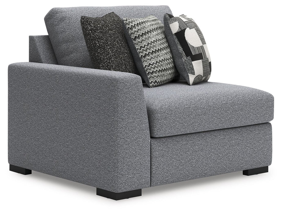 Bealton - LAF Corner Chair - Salt And Pepper - Simple Home Plus