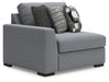 Bealton - LAF Corner Chair - Salt And Pepper - Simple Home Plus
