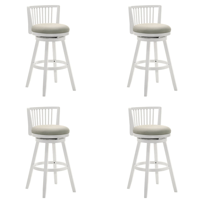 Harper - 26" Amber Glow Counter Height Rubberwood Swivel Barstool - Simple Home Plus
