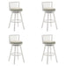 Harper - 26" Amber Glow Counter Height Rubberwood Swivel Barstool - Simple Home Plus