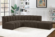 Arc - Boucle Fabric 5 Piece Corner Modular Sofa - Simple Home Plus