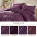 Mia - 2 Piece Twin/Twin Long Comforter Set - Purple - Simple Home Plus