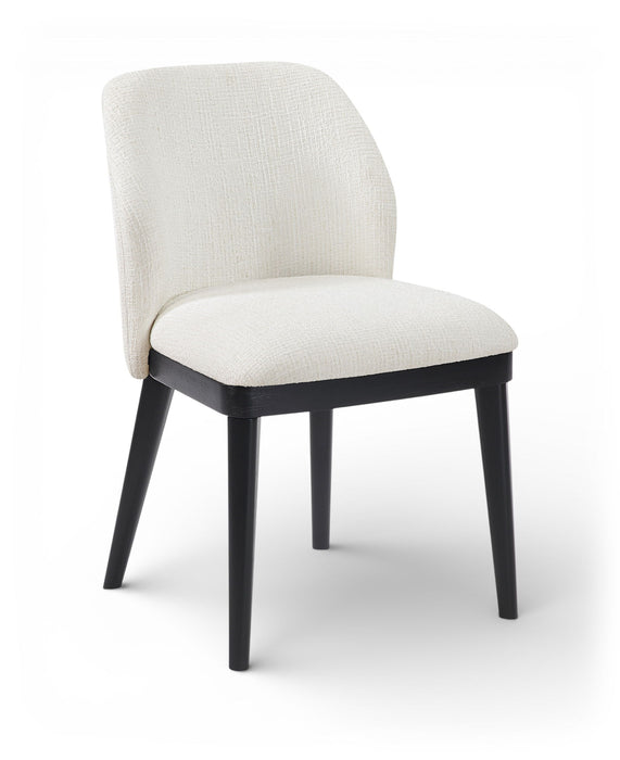 Valeo - Linen Textured Fabric Upholstered Dining Chair (Set of 2) - Painted Black Base - Simple Home Plus