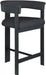 Romeo - Boucle Counter Stool With Black Base (Set of 2) - Simple Home Plus