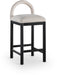 Conrad - Linen Counter Stool With Black Legs - Simple Home Plus