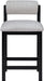 Roundhill - Fabric Counter Stool - Black Frame - Simple Home Plus