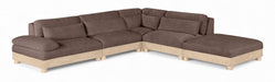 Turin - Chenille Fabric Upholstered Modular Sectional - Brown - Simple Home Plus