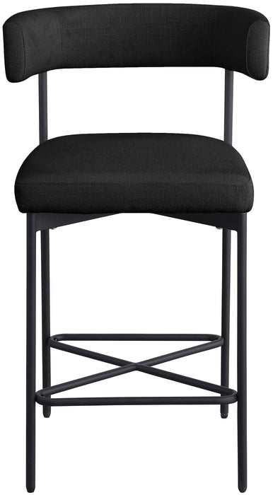Rivage - Durable Stool With Black Frame (Set of 2) - Simple Home Plus