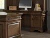 Hartshill - 5-Drawer Credenza Office Desk Burnish Oak - Burnished Oak - Simple Home Plus