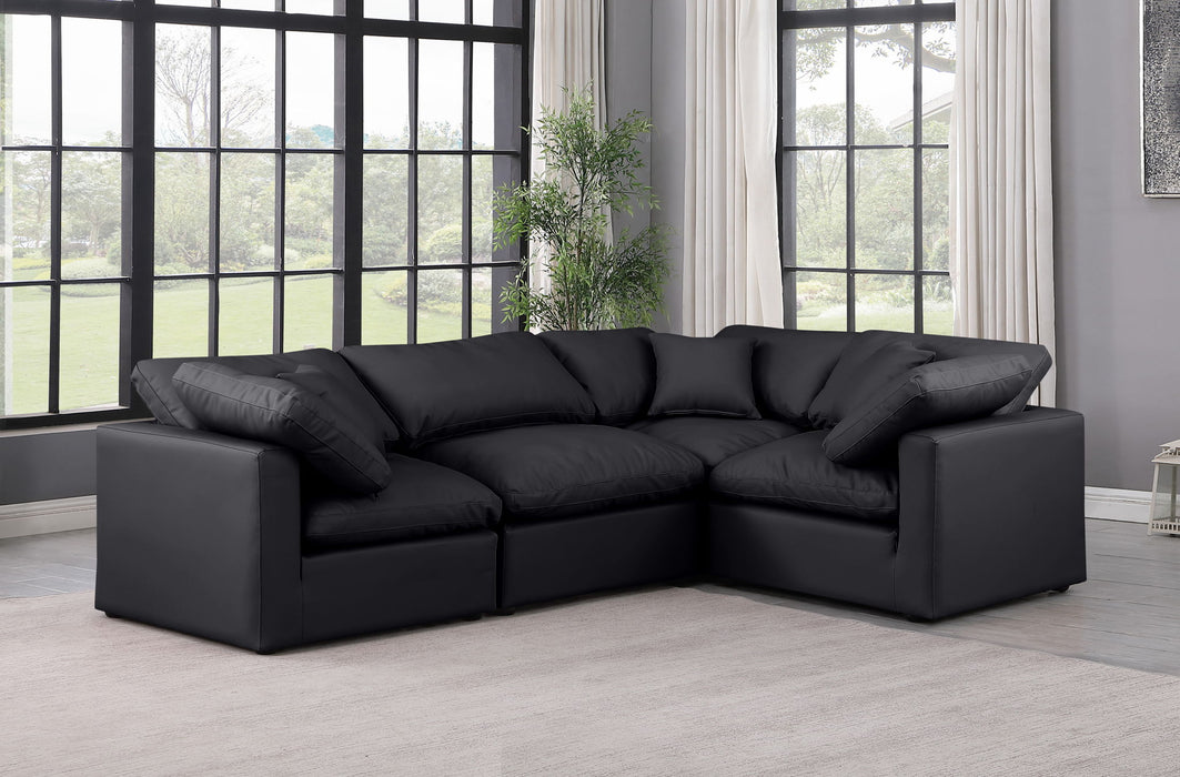 Indulge - Faux Leather 4 Piece Modular Corner Sectional - Simple Home Plus