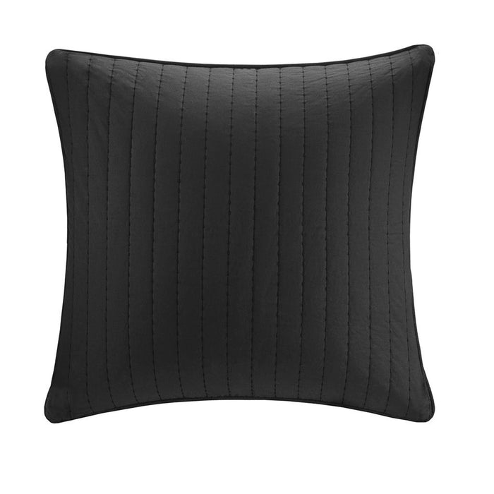 Camila - Quilted Euro Sham - Black - Simple Home Plus
