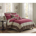 Attingham - Full/Queen 7 Piece Quilt Set With Euro Shams And Throw Pillows - Red - Simple Home Plus