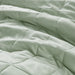 Phoebe - Full/Queen Diamond Quilted Ruffle Edge Comforter Set - Sage - Simple Home Plus