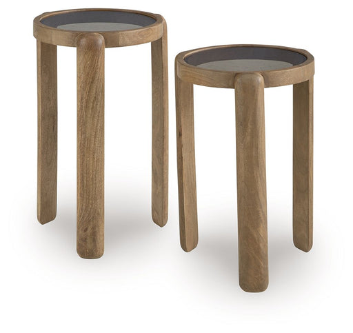 Jossor - Light Brown - Accent Table Set (Set of 2) - Simple Home Plus
